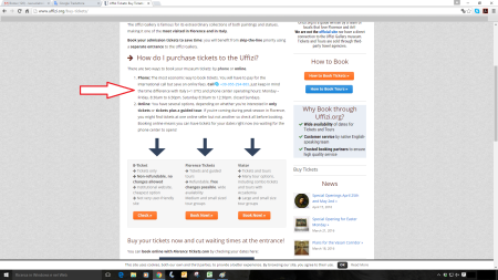 How to purchase tickets for the Uffizi